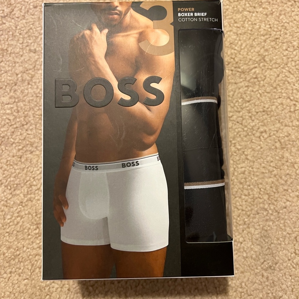 BOSS Men's Black Boxer Briefs